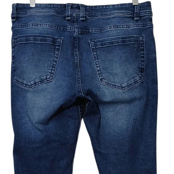 TPJ The Perfect Jean Men 32x32 Slim Fit Dark Blue Wash Stretch Denim Work Casual - Picture 5 of 9